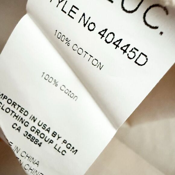 DÈLUC | Beige Light Tan Nude Short Sleeve Collared Pullover Top Blouse | Large - Picture 7 of 8